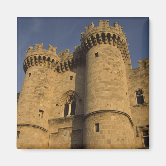 Grekland, Rhodes Town. Vy över palatset Magnet (Framsidan)