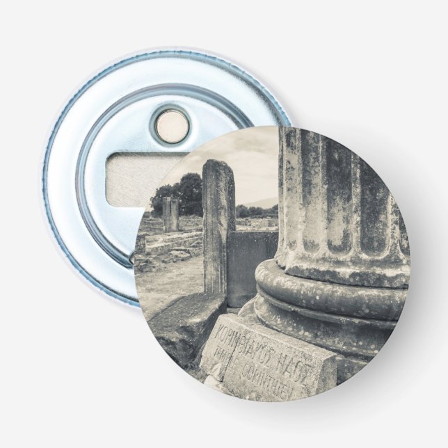 Grekland, ruiner av antika staden flasköppnare (Framsidan)