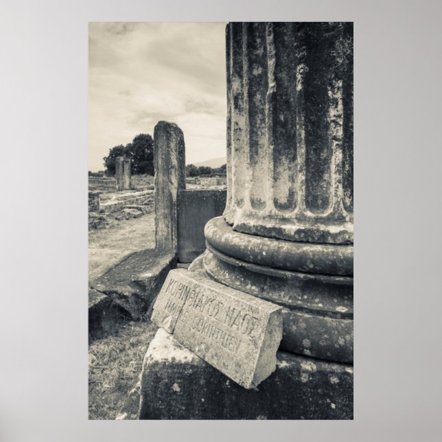 Grekland, ruiner av antika staden poster (Framsidan)