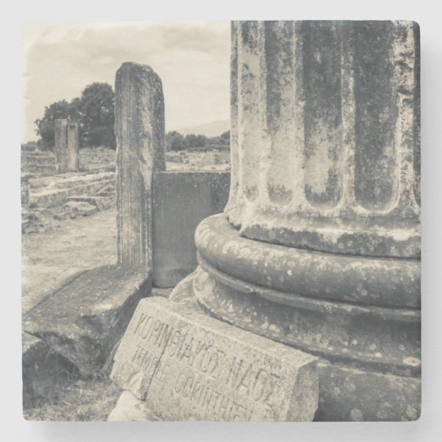 Grekland, ruiner från den gamla staden underlägg sten (Framsidan)