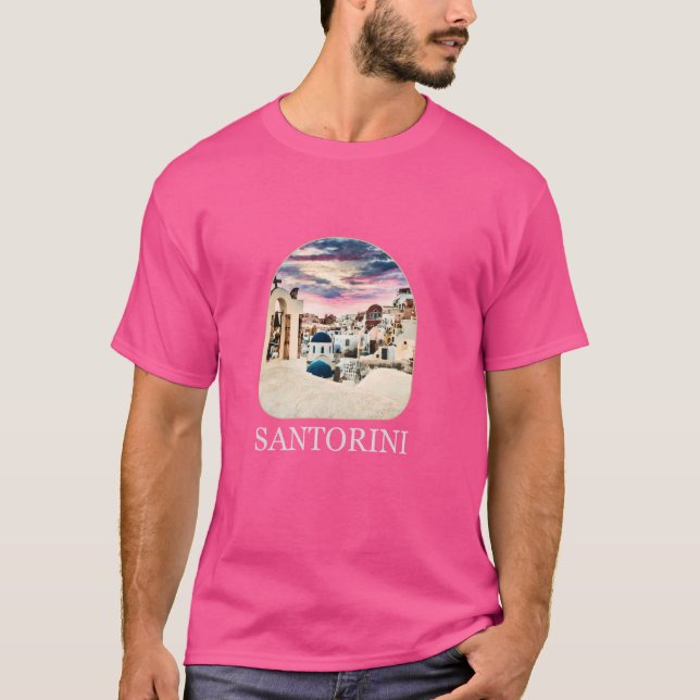 Grekland Santorini T Shirt (Framsida)
