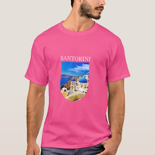 Grekland Santorini T Shirt (Framsida)