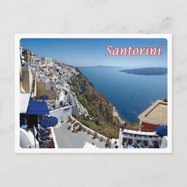 Grekland - Santorini - Thera - Thira - Fira - Vykort (Framsida)