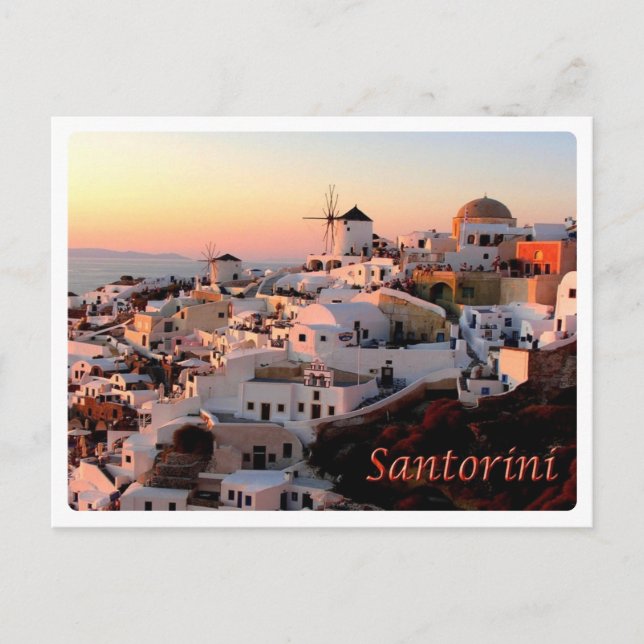 Grekland - Santorini - Thera - Thira - Oia - Vykort (Framsida)