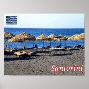 Grekland - Santorini - Thera - Thira - Poster