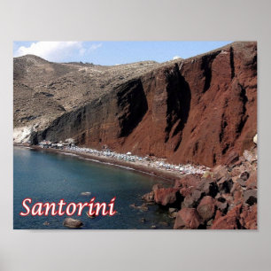 Grekland - Santorini - Thera - Thira - Poster