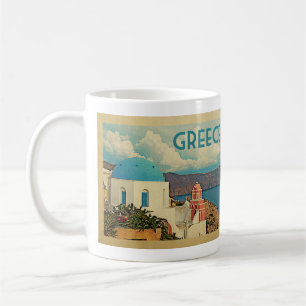 Grekland Santorini vintage resor Kaffemugg