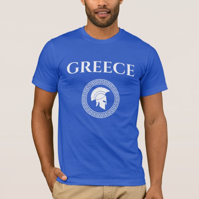 Grekland Spartansk  T Shirt (Framsida)