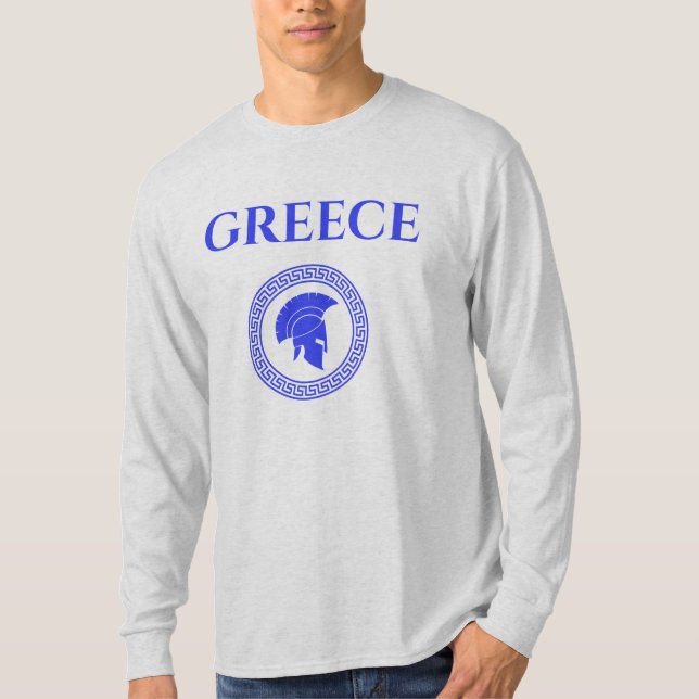 Grekland Spartansk  T Shirt (Framsida)