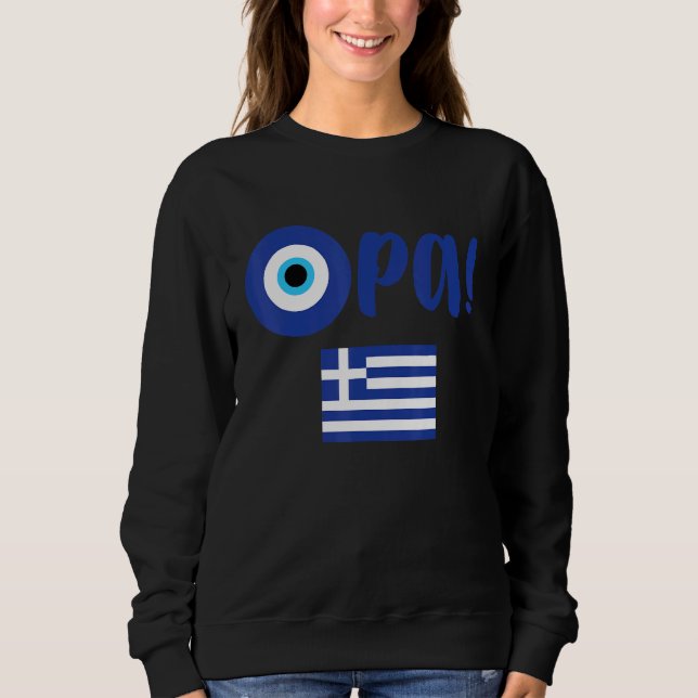 Grekland Stolthet Opa Grekisk Flagga Hellas Grekla T Shirt (Framsida)