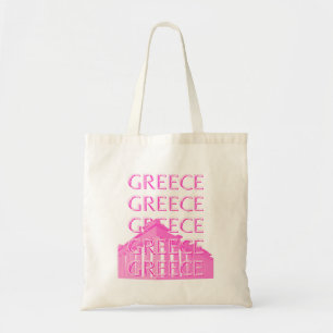 Grekland, Travel Art, Pastel Travel Art, Rosa Tygkasse