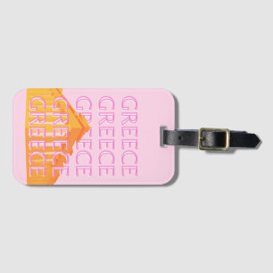 Grekland, Travel Art, Rosa Bagagebricka