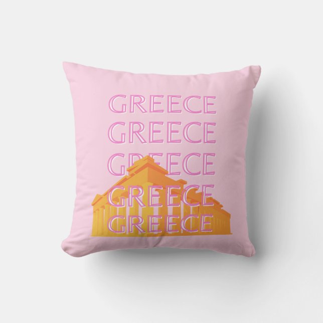 Grekland, Travel Art, Rosa Kudde (Framsida)