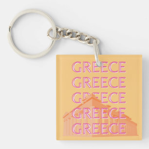 Grekland Travel Art, sommarresekonst, Orange
