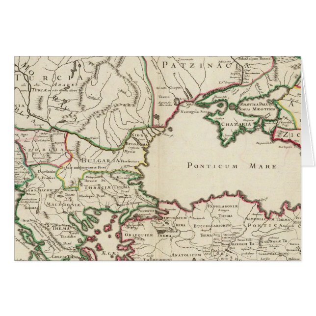 Grekland, Turkiet, Europa Hälsningskort (Framsidan Horizontal)