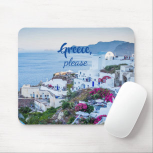 Grekland Vänligen/ Personlig/ Santorini Landscape Musmatta
