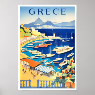 Grekland vintage resor Poster