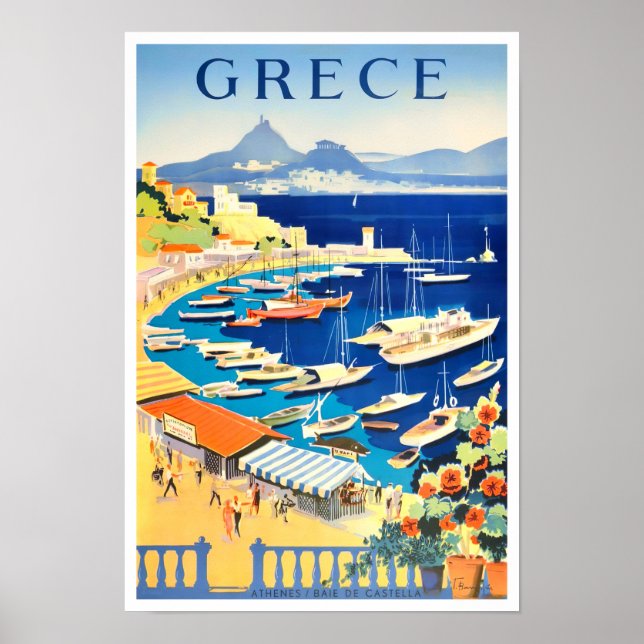 Grekland vintage resor Poster (Framsidan)
