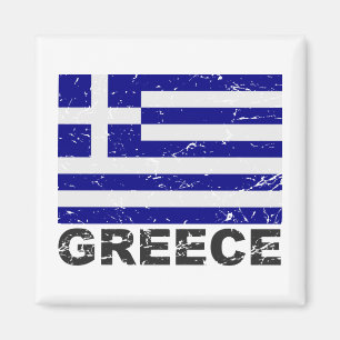 Grekland vintageflagga magnet