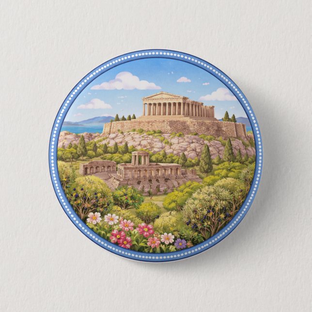Greklands Akropolis Knapp (Framsida)