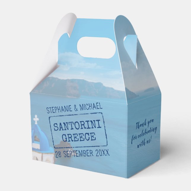 Greklands Anpassningsbar för destinationsbröllop F Presentaskar (Framsidan Sidan)