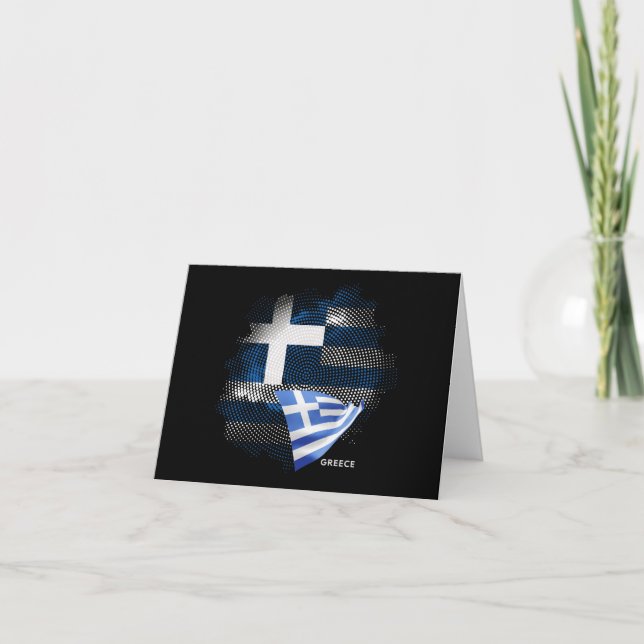 Greklands flagga anteckningskort (Framsida)