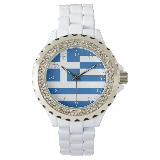 Greklands flagga armbandsur (Framsida)