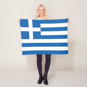 Greklands flagga fleecefilt
