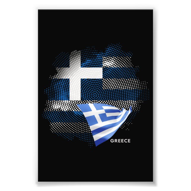 Greklands flagga fototryck (Framsidan)