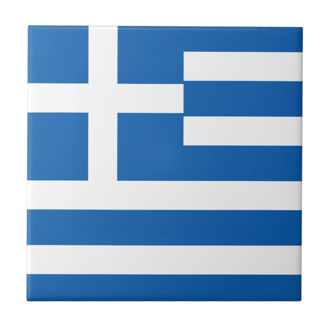 Greklands flagga Grekisk flagga Kakelplatta (Framsidan)