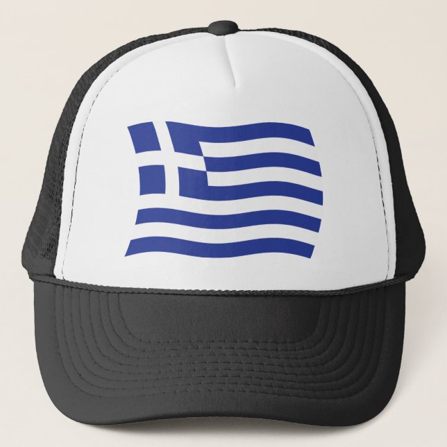 Greklands Flagga Hatt Keps (Framsida)