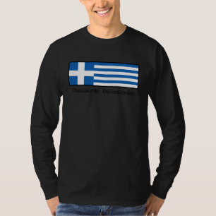 Greklands flagga Hellas Ellada Thessaloniki Saloni T Shirt