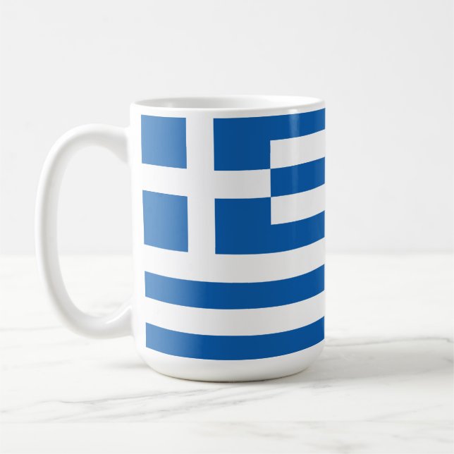 Greklands flagga  kaffemugg (Vänster)