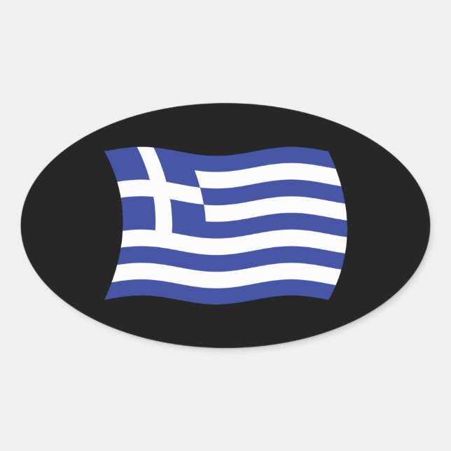 Greklands Flagga Klistermärke (Framsida)