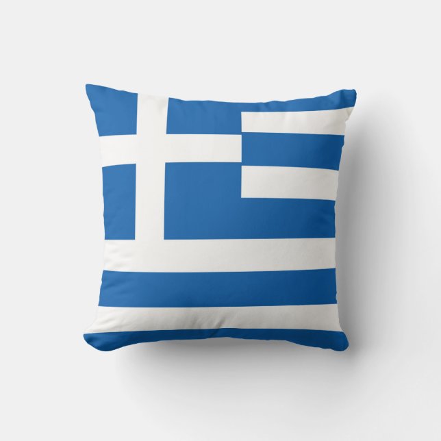 Greklands Flagga Kudde (Framsida)