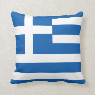 Greklands Flagga Kudde