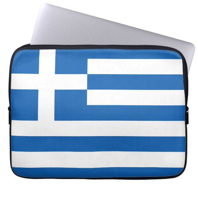 Greklands flagga  laptop fodral (Framsidan)
