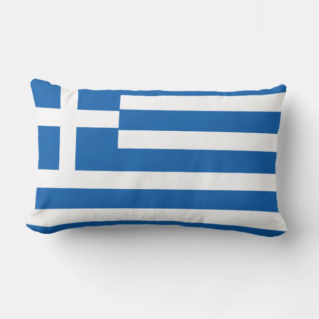 Greklands flagga lumbarkudde (Framsida)
