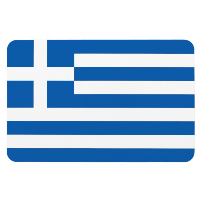 Greklands flagga magnet (Horisontell)