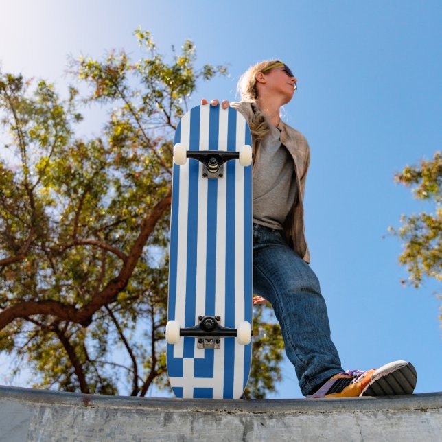 Greklands flagga mini skateboard bräda 18,5 cm (Utomhus 1)