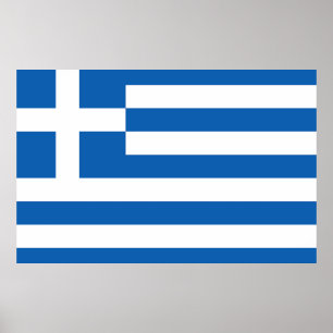 Greklands flagga poster