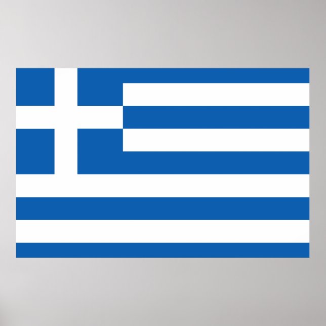 Greklands flagga  poster (Framsidan)