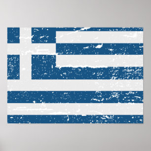 GREKLANDS flagga Poster
