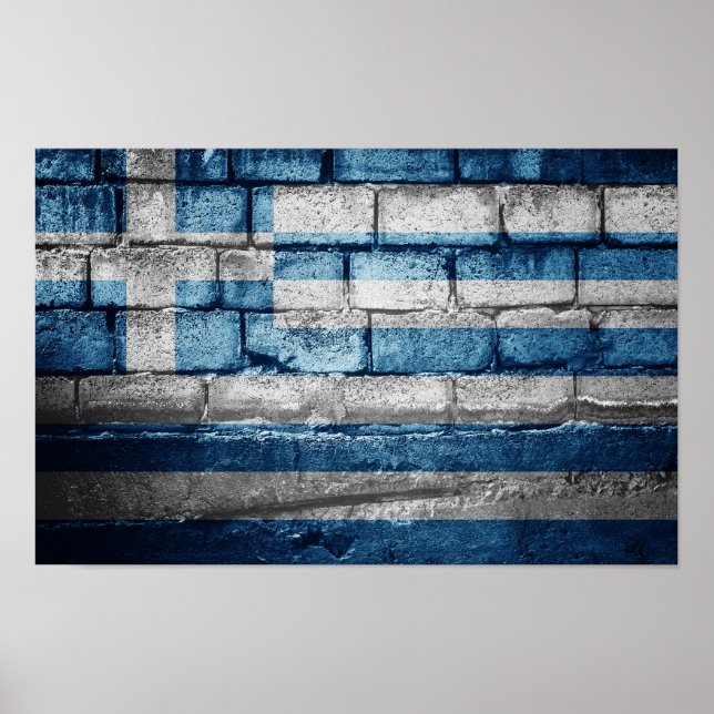 Greklands flagga poster (Framsidan)