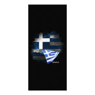 Greklands flagga reklamkort