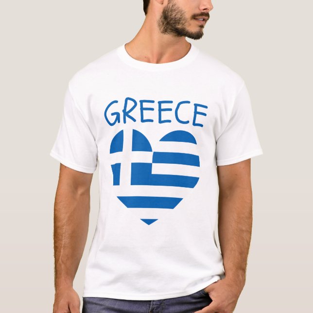 Greklands flagga t shirt (Framsida)