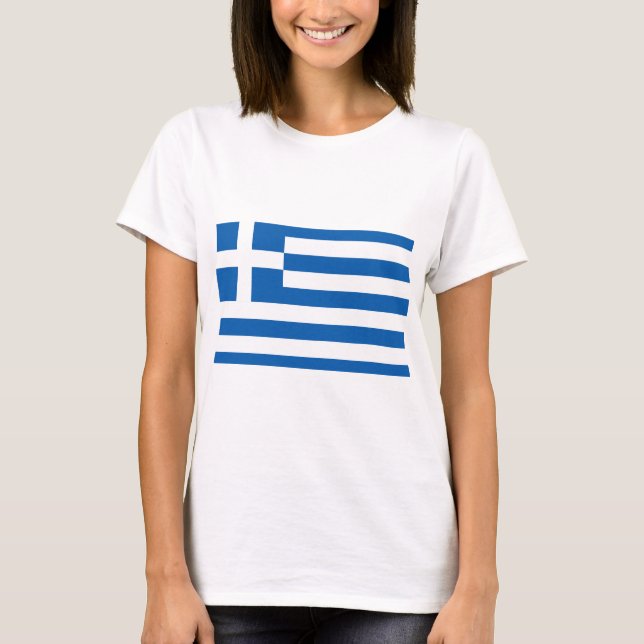Greklands flagga t shirt (Framsida)
