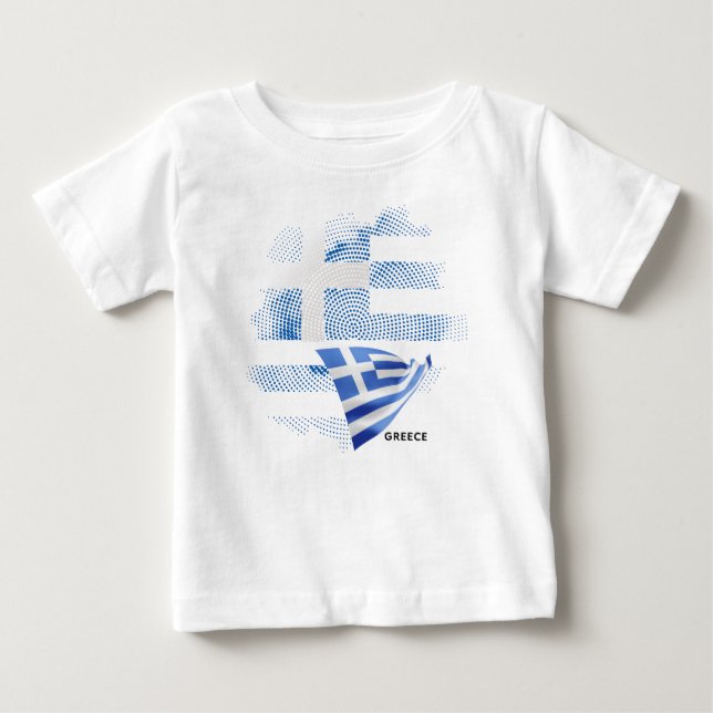 Greklands flagga t shirt (Framsida)
