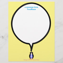 Greklands flagga talande Ms. Penguin pappersvaror