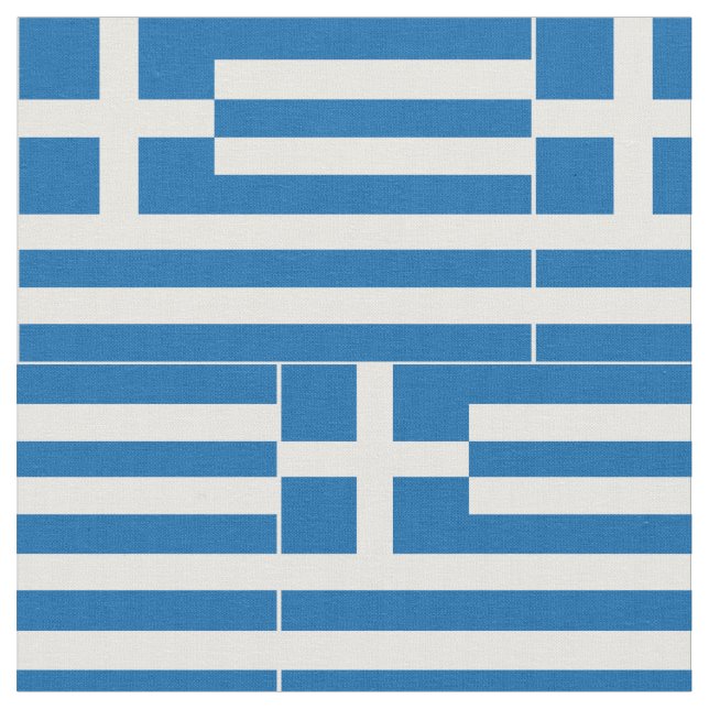 Greklands Flagga Tyg (Närbild)